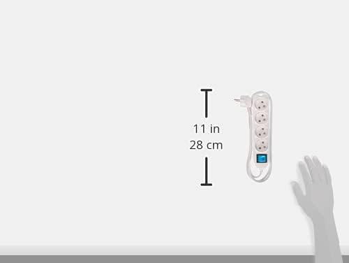 Bloc Multiprises 4 Prises + Interrupteur Longueur 1,5m, Section 3G1 mm², Blanc