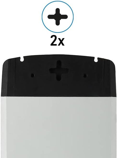 Alu-Line Bloc Multiprise 12 Prises avec Corps en Aluminium, Câbles H05VV-F 3G1.5mm, Longueur 2M, 2 interrupteurs (1 x 6 prises), avec protection contre les surcharges