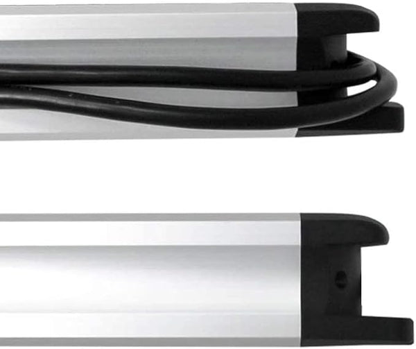 Alu-Line Bloc Multiprise 12 Prises avec Corps en Aluminium, Câbles H05VV-F 3G1.5mm, Longueur 2M, 2 interrupteurs (1 x 6 prises), avec protection contre les surcharges