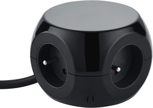 Mini Cube avec 4 Ports USB 3.4A (2 type A + 2 type C), Bloc 3 Prises avec Interrupteur, Rallonge Multiprise 3M