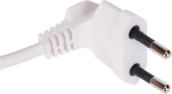 Câble d'alimentation Audio, vidéo, Radio, Sonos Play, Coudé fiche euro vers prise double femelle Type C7, Longueur 1M/1.8M/ 3M, Blanc