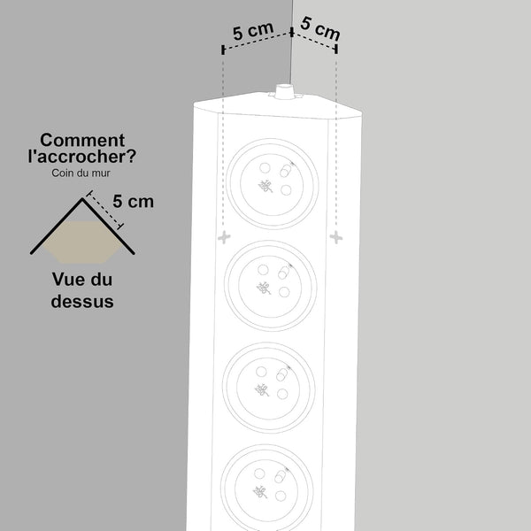 Bloc Multiprise de Cuisine à câbler en acier inoxydable, 4 Prises Françaises 16A 2P+T