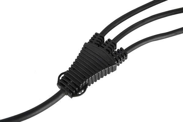 Câble d'alimentation pour caravane, Splitter à 3 voies avec 2 prises Schuko + 1 prise CEE, Fiche CEE pour usage extérieur IP44, câble en caoutchouc H07RN-F 3G1.5 mm, longueur 1.5 M