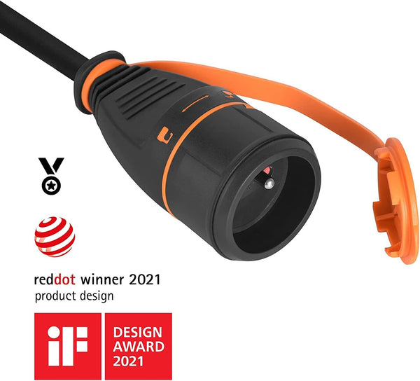 Splitter 3 Prises avec Electralock équipée d'un mécanisme de verrouillage qui empêche les déconnexions en acier de la fiche, IP44, Câble H07RN-F Entrée 3G2.5 - Sortie 3G1.5mm