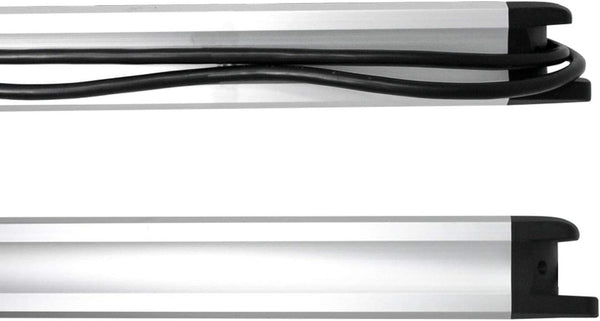 Alu-Line Bloc Multiprise 10 Prises avec corps en Aluminium, Câbles 3G1,5mm, 2m, Noir