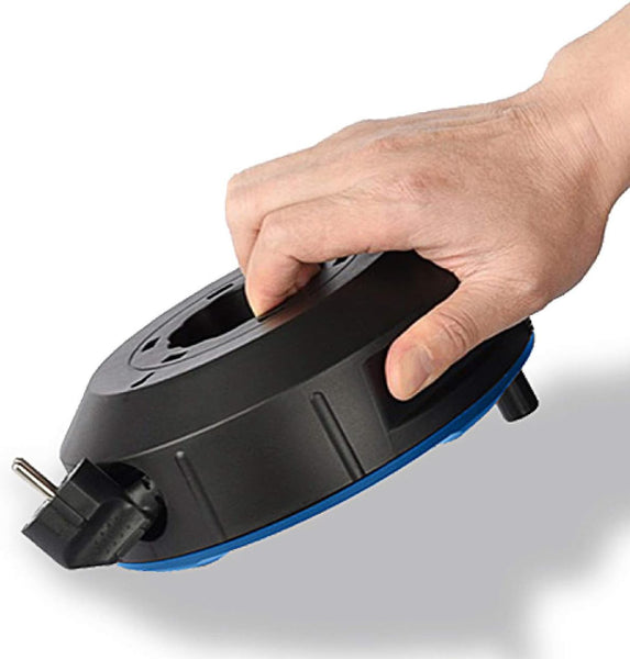 Enrouleur Rallonge Ménager Domestique avec 4 Prises 16A, Câble 5m-Section 3G1 mm², Blue