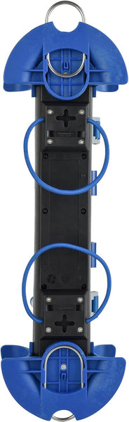 Bloc Multiprise Outdoor avec Fiche CEE, 2 Prises Schuko + 2 CEE IP44, Accrochable avec 2 crochets + serre-câbles élastiques, Câble H07RN-F 3G2.5 Longueur 5M adapté camping, caravane
