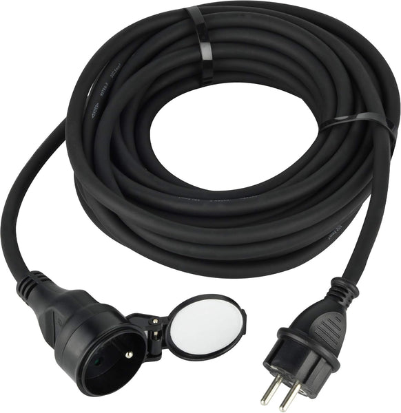 Rallonge Prolongateur électrique IP44 Professionnelle étanche 5m/10m/25m, Noir - Section 3G2,5 mm²