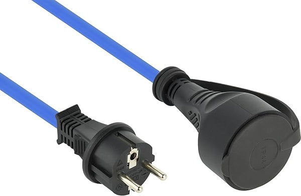 Rallonge Prolongateur électrique 5M/10M/20M Outdoor Profesionnelle IP44, Câble spécial AT-N05V3V3-F 3G1.5, utilisable jusqu'à -35 °C, résistant aux UV, huiles et températures ectrêmes