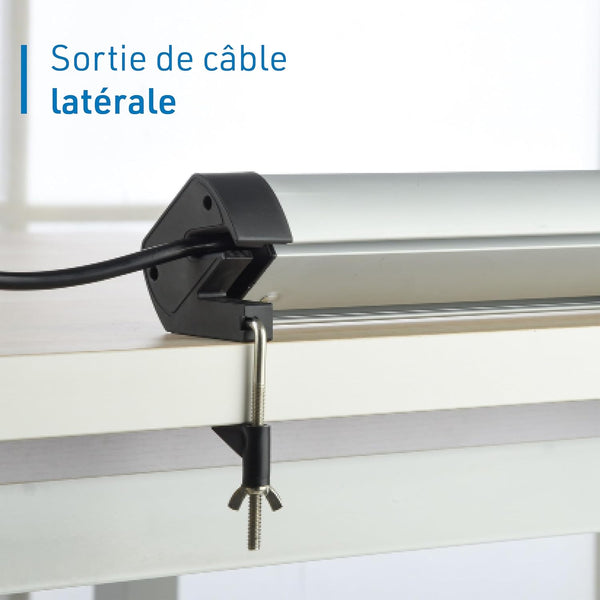 Bloc Multiprise pour Bureaux 3 Prises + 3 USB (1 USB C (Power Delivery) PD20W + 2 USB A 3.0A (QuickCharge), Avec crochets pour fixation sur le bureau + 2 Autocollants Double Face