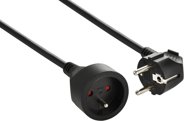 Rallonge Prolongateur électrique 3m/5m/10m, 16A - section 3G1,5 mm², Noir