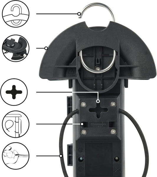 Bloc Multiprises Étanche Professionnel Outdoor avec Rallonge électrique 10m, 3 Prises 16A, Câble 10m H05RR-F 3G1.5, IP44 IK09 ultra-robustes, idéal pour chantiers, garages et jardins