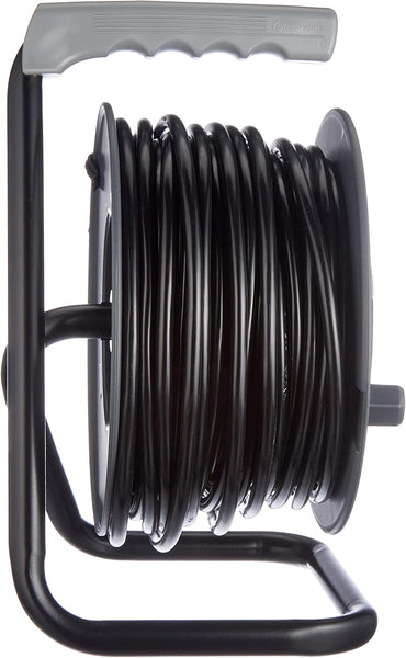 Rallonge Prolongateur électrique 25M/30M avec enrouleur 4 Prises 16 A, section 3G1,5 mm², Gris