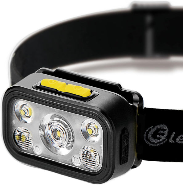 Lampe frontale LED compacte 600 Lumen, Batterie rechargeable 1000mAh