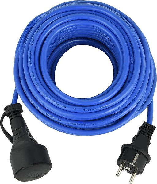 Rallonge Prolongateur électrique 5M/10M/20M Outdoor Profesionnelle IP44, Câble spécial AT-N05V3V3-F 3G1.5, utilisable jusqu'à -35 °C, résistant aux UV, huiles et températures ectrêmes