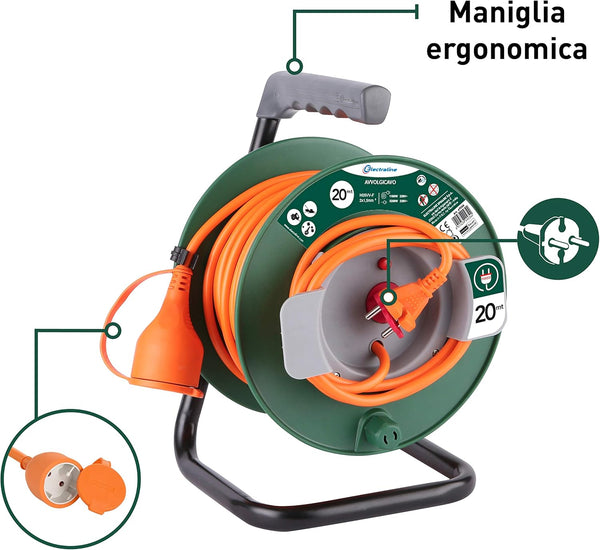 Rallonge De Jardin Longueur  20m, section câble 2 x 1,5 mm²
