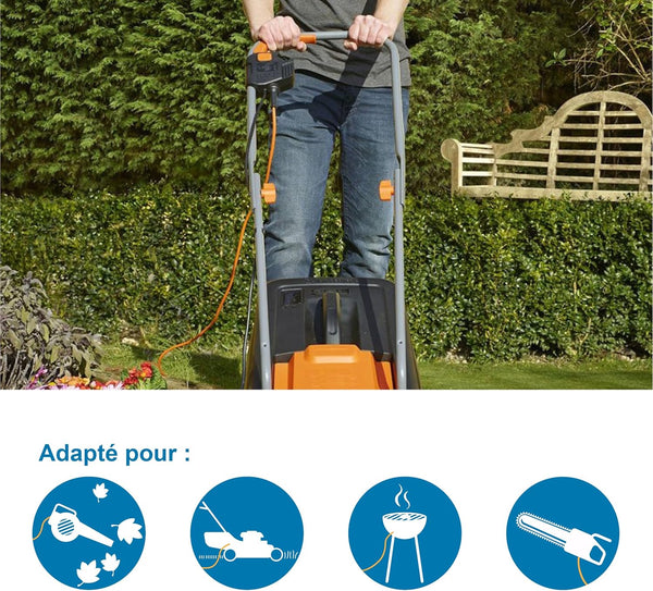 Prolongateur jardin avec clapet 16A 20M/25M Orange